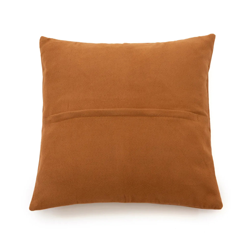 The Four Panel Leather Cushion Cover - Camel - 40x40_40