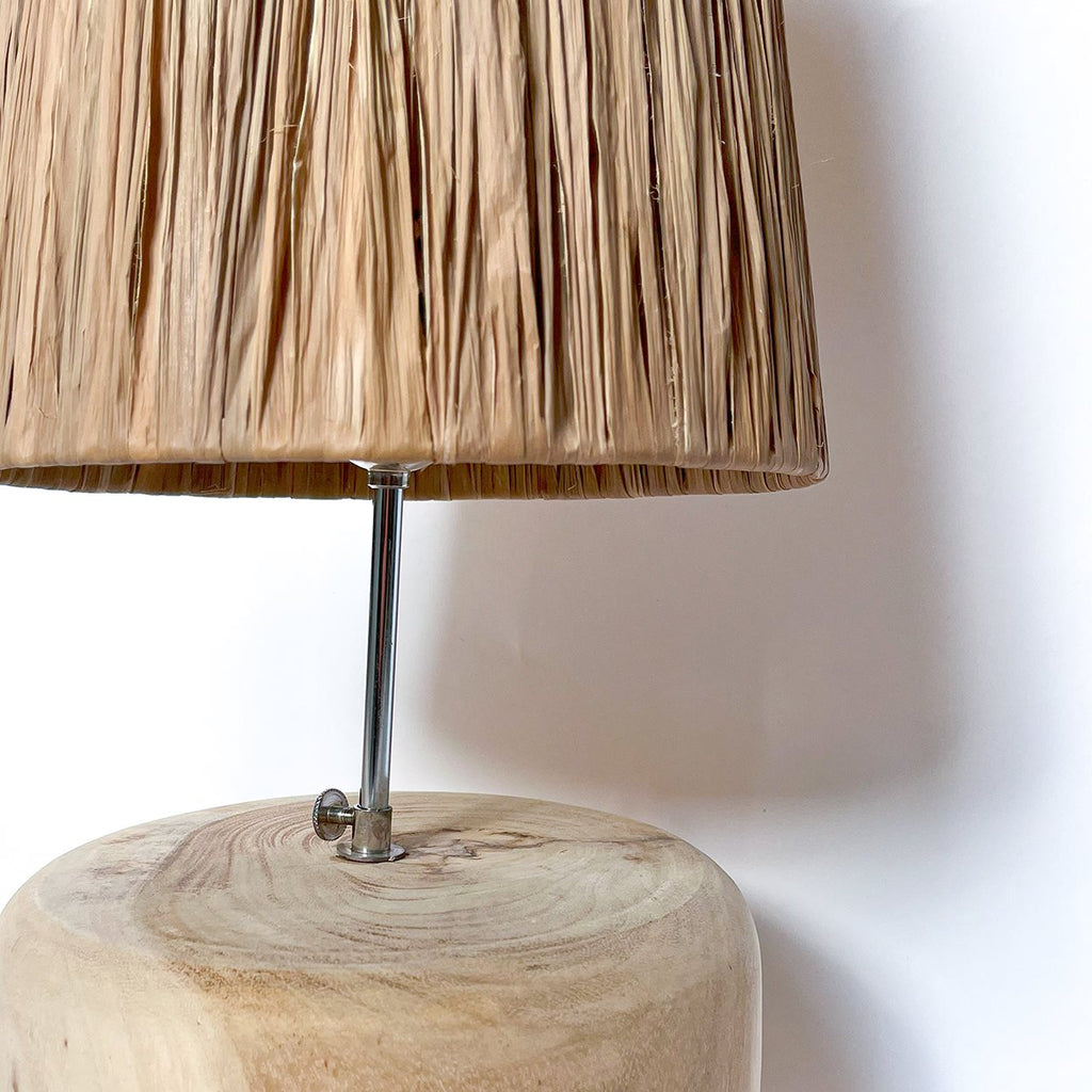 The Grass Teak Wood Table Lamp - Natural