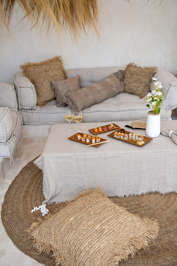 The Linen Tablecloth - Beige - 150x150