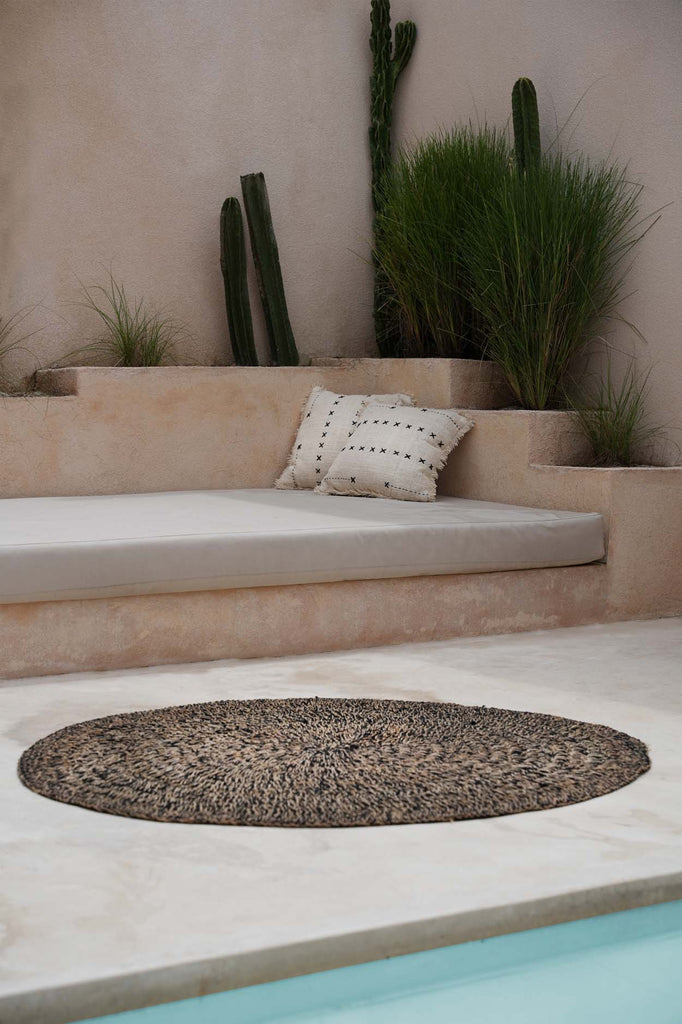 The French Kiss Cushion Cover - Natural Black