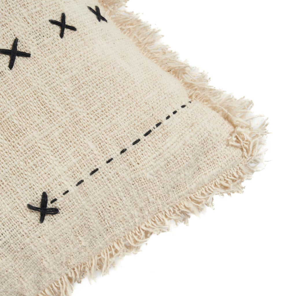 The French Kiss Cushion Cover - Natural Black
