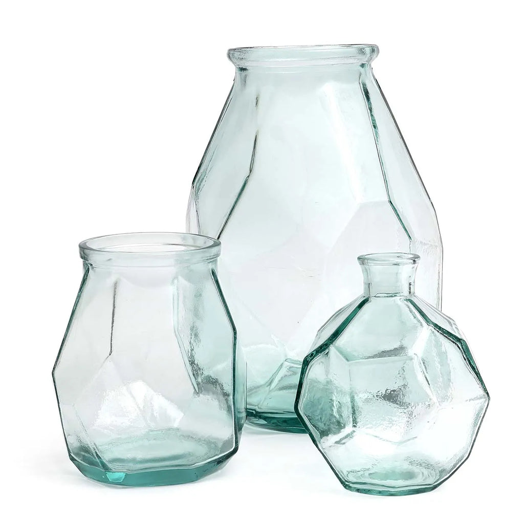 The Long Origami Vase - Blue