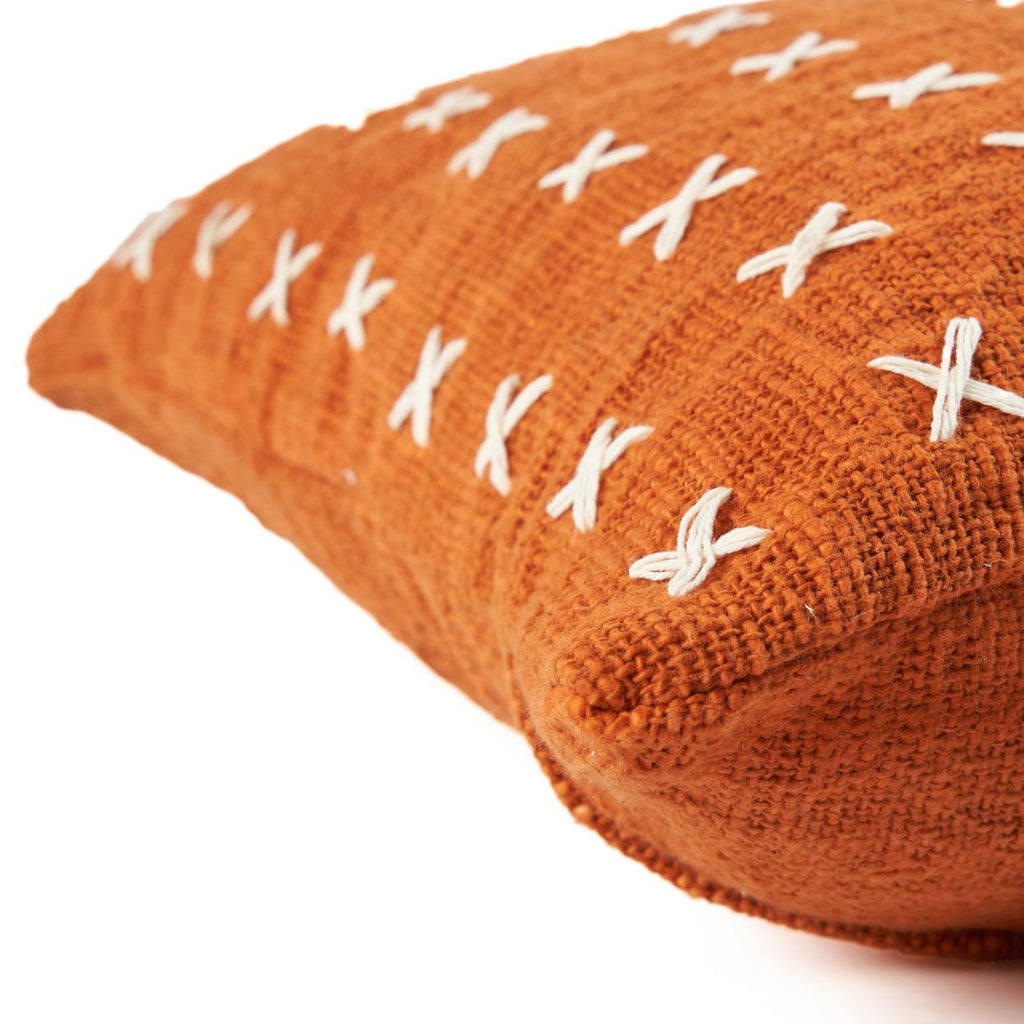 The Zillion Kiss Cushion Cover - Terracotta White