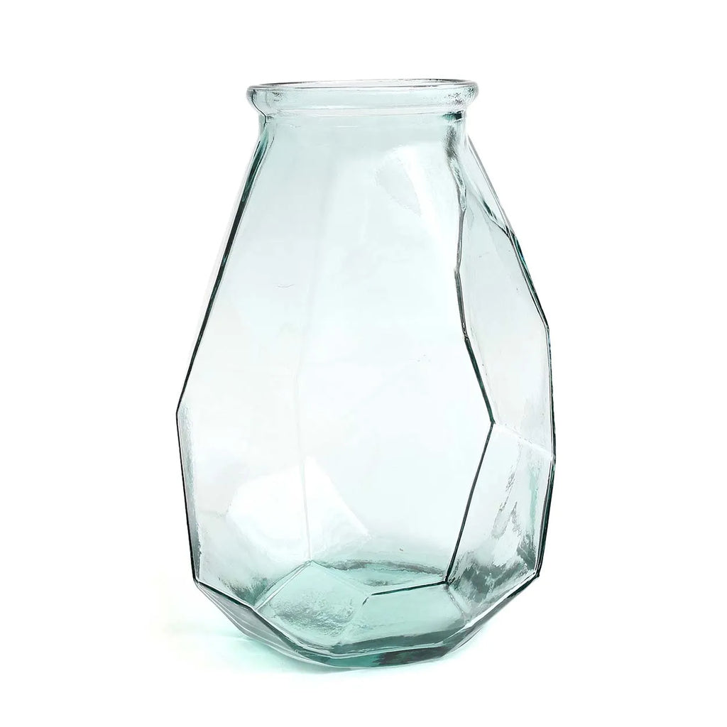 The Long Origami Vase - Blue
